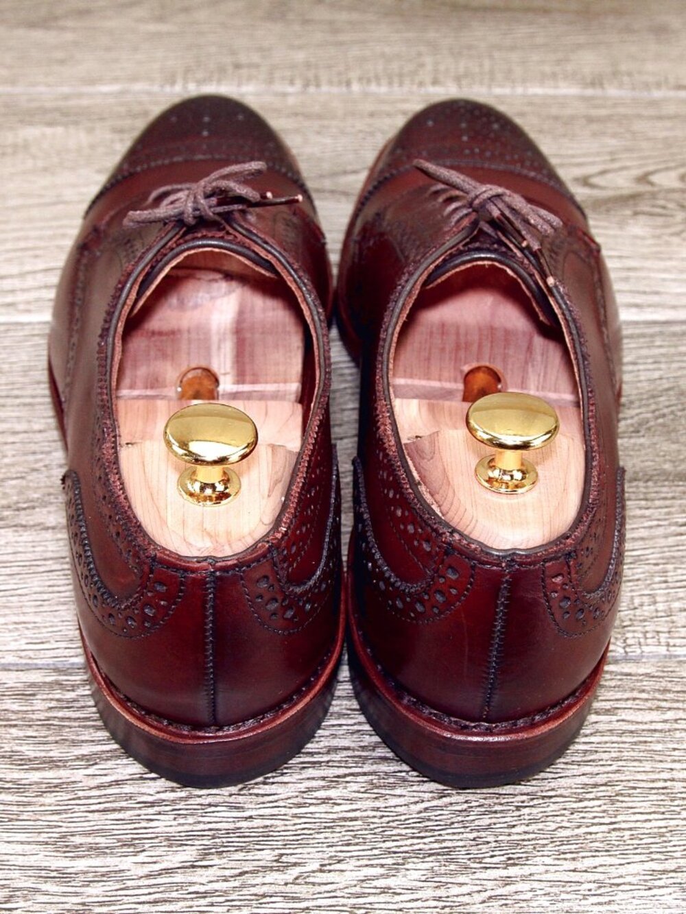 * NIB * $375 Allen Edmonds 6TH AVENUE Derby 7.5 D Dark Chili * add $15 new Trees - Picture 8 of 13